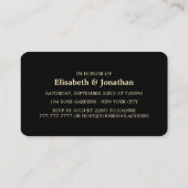 金箔ストライプ婚約パーティチケット招待状 名刺 (裏面)