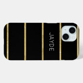 金箔ストライプ製パーソナライズされた携帯電話ケース Case-Mate iPhoneケース (裏面 (横))