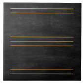 金箔ストライプ黒木炭セラミックタイル タイル (正面)