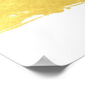 金箔ストロ絵を描ークパーソナライズされた引用文プリント ポスター (角)