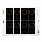 金箔スパークルグラマーサークルブラックワインラベル ラベル (フルシート)