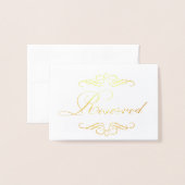 金箔スワール花咲き予約カード 箔カード (封筒付き正面)