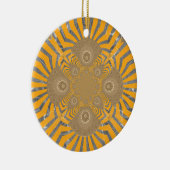 金箔ゼファー:ゴールデンイエローとクロムのエレガンス セラミックオーナメント (右)
