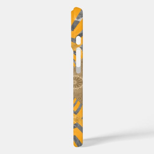 金箔ゼファー:ゴールデンイエローとクロムのエレガンス Case-Mate iPhoneケース (裏面 / 左)