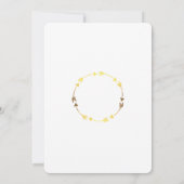 金箔タイポグラフィハートリース婚約 招待状 (裏面)