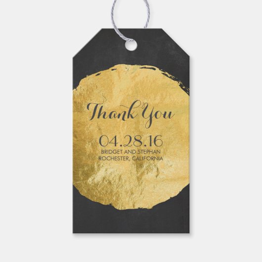 金箔チョーク結婚ボード ギフトタグ (正面)