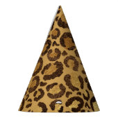 金箔チータパターンジャングル誕生日パーティー パーティーハット (左)
