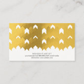 金箔テクスチャ |ルクス図形 名刺 (裏面)