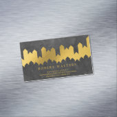 金箔テクスチャ |ルクス図形 |石板 マグネット名刺 (インサイチュ)