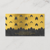 金箔テクスチャ |ルクス図形 |石板 名刺 (裏面)