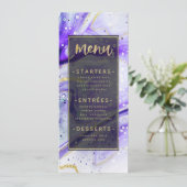金箔ディナー付きインクイスプラッシュパープル大理石 メニュー (スタンド正面)