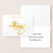 金箔トナカイのクリスマスカード 箔カード (ディスプレー)