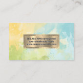 金箔トリム |水彩テクスチャ 名刺 (裏面)