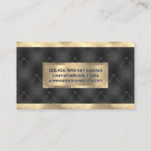 金箔トリム | 黒い表裏文字パディング 名刺 (裏面)