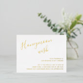 金箔ハネムーンウィッシュ結婚のエンクロージャカード 箔招待状ポストカード (立ち正面)