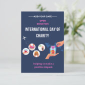 金箔ハート国際的：チャリティーの日 招待状 (スタンド正面)