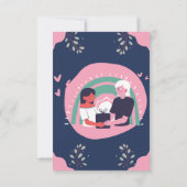 金箔ハート国際的：チャリティーの日 招待状 (裏面)