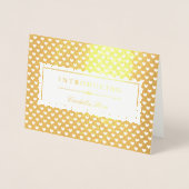 金箔ハート紹介ベビー写真 箔カード (正面)