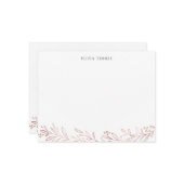 金箔バラ金ゴールド植物文パーソナライズされた具 ノートカード (正面/裏面インサイチュ)