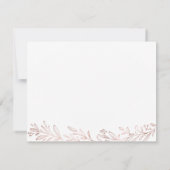 金箔バラ金ゴールド植物文パーソナライズされた具 ノートカード (裏面)