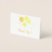 金箔バルーン50周年記念ご注意 箔カード (正面)