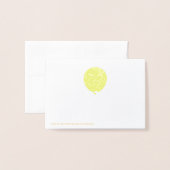 金箔バルーン50周年記念ご注意 箔カード (裏面封筒付き)