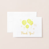 金箔バルーン50周年記念ご注意 箔カード (封筒付き正面)