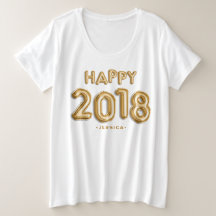 金箔バルーンHappy 2018 パーソナライズされた