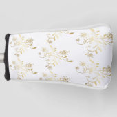 金箔パタパーソナライズされたーンゴルフパターカバー ゴルフヘッドカバー (正面)