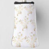 金箔パタパーソナライズされたーンゴルフパターカバー ゴルフヘッドカバー (回転90)