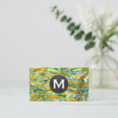 金箔パターン |ボーホ幾何学模様 名刺 (スタンド正面)