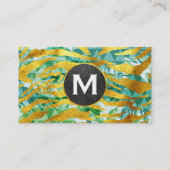 金箔パターン |ボーホ幾何学模様 名刺 (正面)