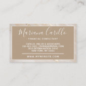 金箔パーソナライズされた大理石モノグラム 名刺 (裏面)