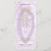 金箔パープルアガテ結婚式 プログラム (裏面)