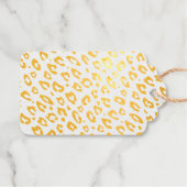 金箔ヒョウ柄クリスマスギフトタグ ギフトタグ (正面 (横))