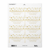 金箔ビーズストライプ及びモダン結婚 ラベル (フルシート)