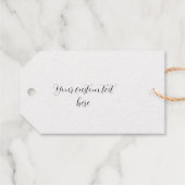 金箔ピグシルエットカスタムクリスマスプレゼントラベル ギフトタグ (裏面 (横))