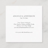 金箔フェイクと黒のカデュース記号 スクエア名刺 (裏面)