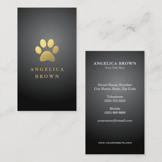 金箔フェイクの手紙印刷名刺 名刺 (正面/裏面)