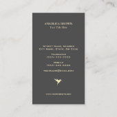 金箔フェイクハミング鳥名刺 名刺 (裏面)