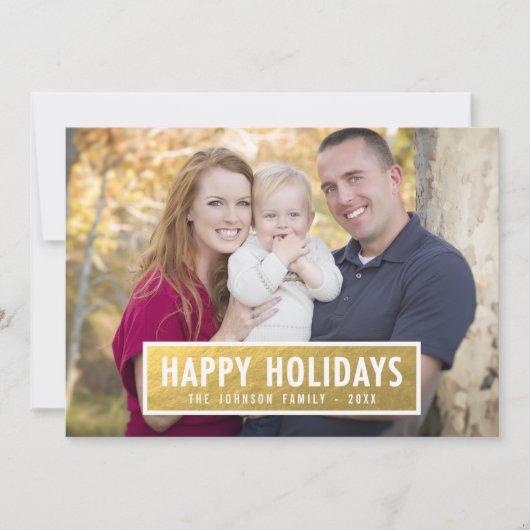 金箔フェイクラベル |ホリデーカード シーズンカード (正面)