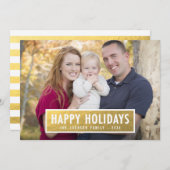 金箔フェイクラベル |ホリデーカード シーズンカード (正面/裏面)