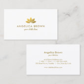 金箔フェイク蓮花名刺 名刺 (正面/裏面)