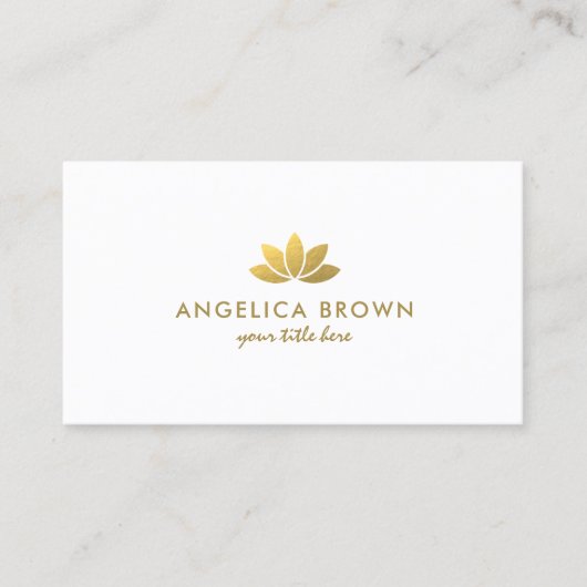 金箔フェイク蓮花名刺 名刺 (正面)