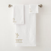 金箔フェイク金ゴールド書道ブライダルミセス・ギフト  バスタオルセット (インサイチュ)