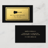 金箔フェイク-ギター名刺 名刺 (正面/裏面)