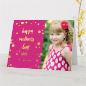 金箔フェイクXOXO |母の日のカード カード (黄色い花)