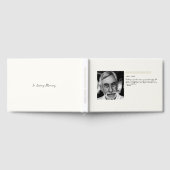 金箔フォト引用文お祝いの生涯の葬儀 ゲストブック (全面)