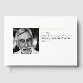 金箔フォト引用文お祝いの生涯の葬儀 ゲストブック