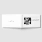 金箔フォト引用文お祝いの生涯の葬儀 ゲストブック (全面)